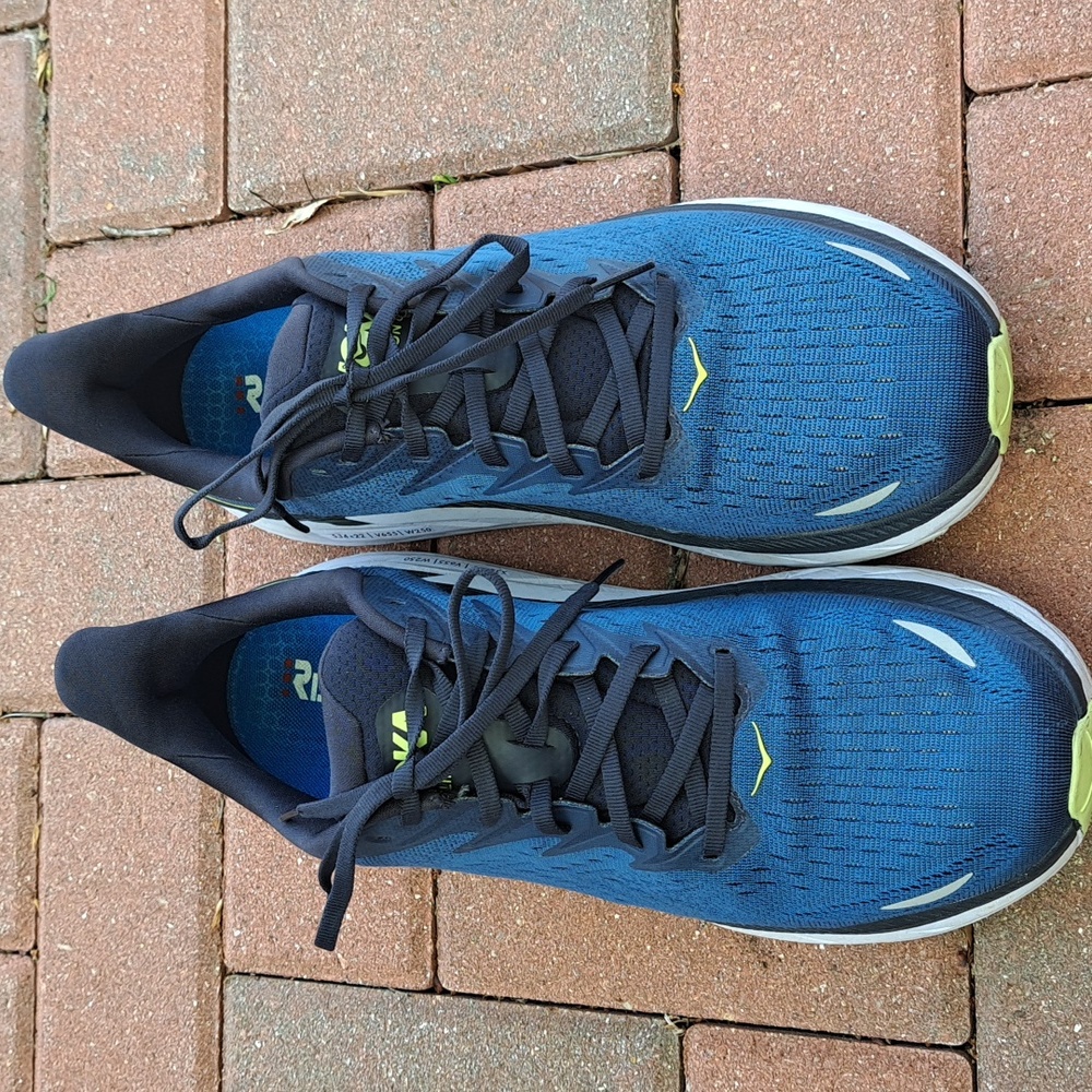 Men's Hoka sneakers , size 11.5D.  Teal blue/black trim